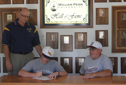 L-R: Coach Mike Laird, Garrett Luckett, William Luckett