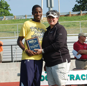 Gabriel Green was named MCC Track Athlete of the Year for the second time