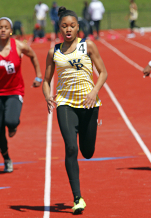 Jazmine Epps scored points in four individual events