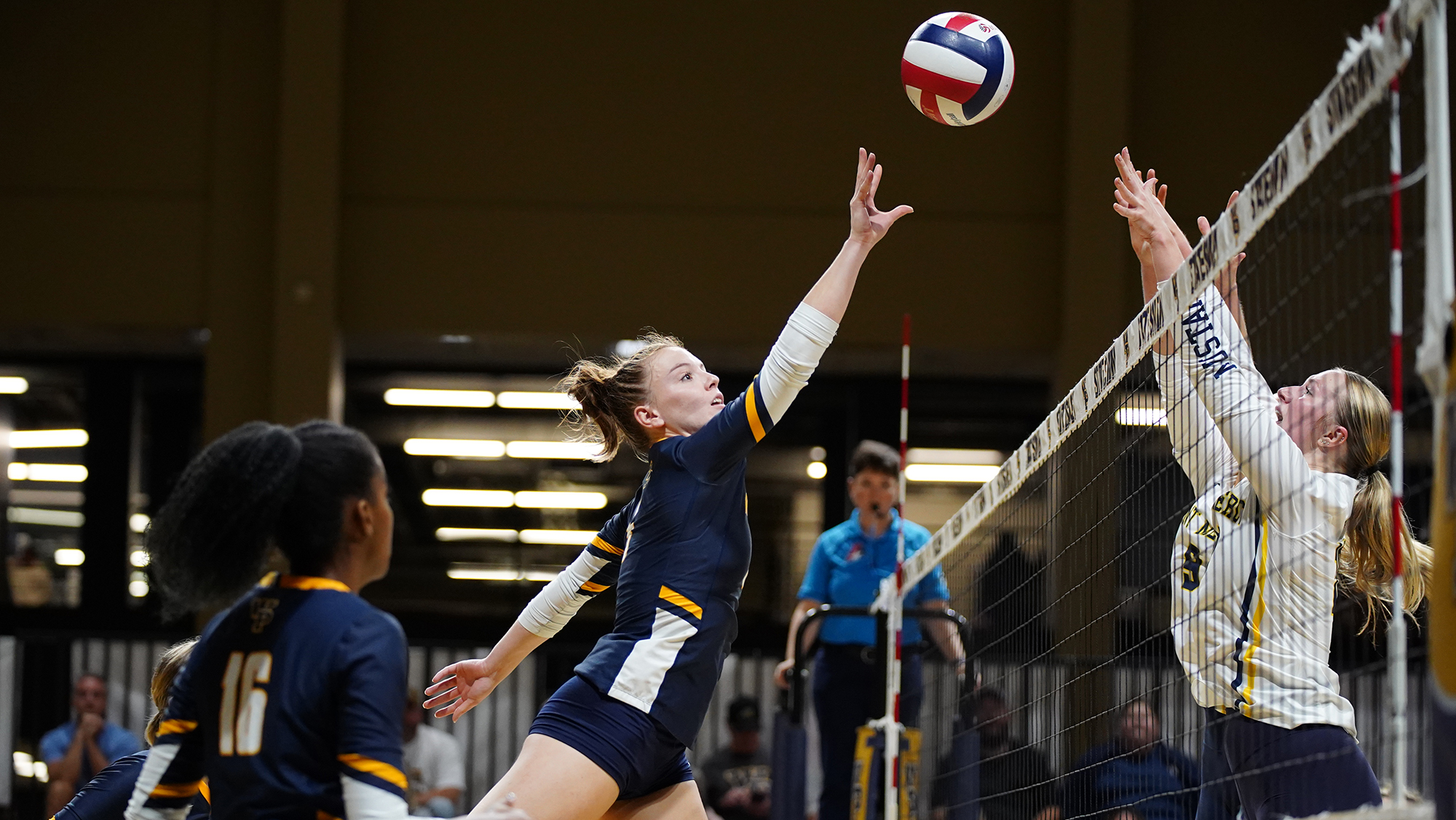 Statesmen Drop Five-Setter Against Mustangs on Senior Night